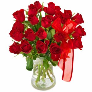 20 rote Fairtrade Rosen